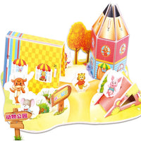 Attractive Cartoon Castle Garden Zoo Princess House