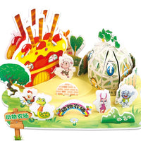 Attractive Cartoon Castle Garden Zoo Princess House