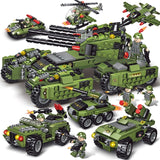 Tank Building Blocks Helicopter Vehicle Aircraft Boy Toys